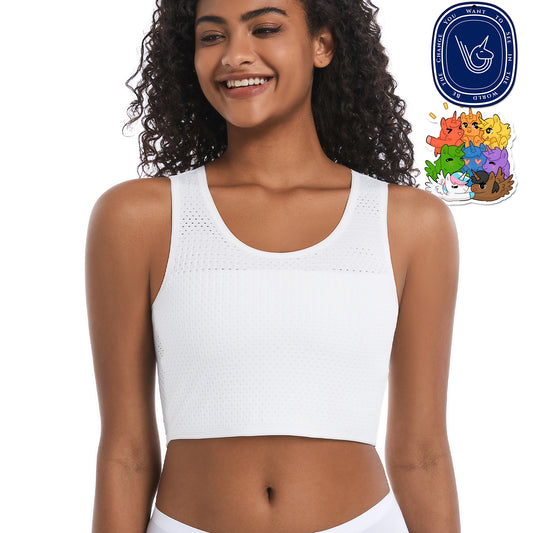 REBORN: Summer Pick Mesh Fabric Pullover Chest Binder (WHITE)
