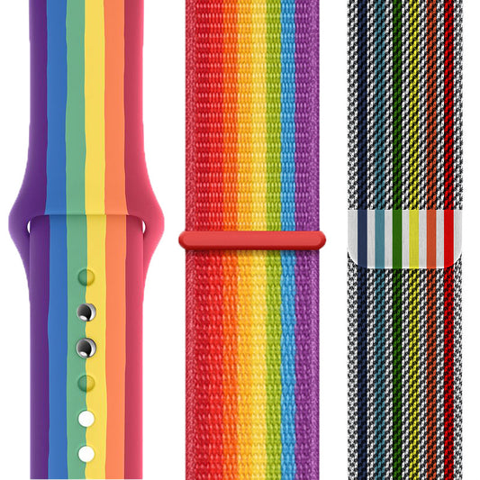 LGBT Unicorns Apple Watch Strap New Rainbow Silicone Strap iWatch5/4/3 Belt