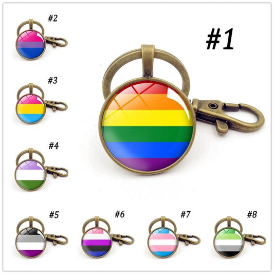 LGBT Rainbow Pride Metal Pendant Key Chain