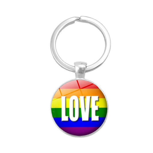 LGBT Rainbow Gender Symbol Pride Slogan Keychain Gifts