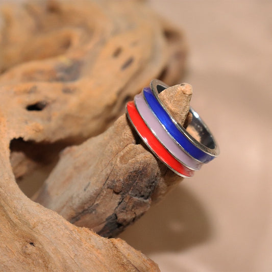 LGBT Rainbow Pride Bisexual Ring Valentine's Day Gift.