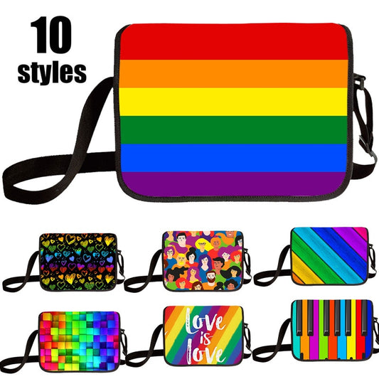 LGBT Rainbow Pride Love Is Love Crossbody Bag Messenger Bag Shoulder Bag