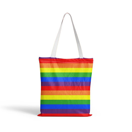 LGBT Rainbow Pride Printed Striped Canvas Bag Shoulder Shopping Bag