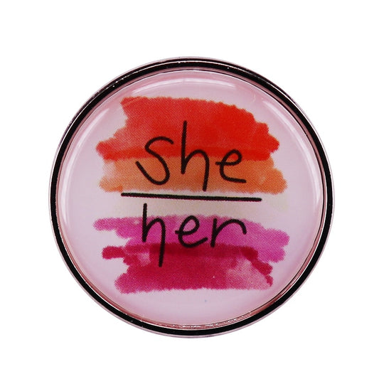 LGBT Rainbow Badge Lesbian Metal Lapel Heart Pin Valentine's Day Gift.