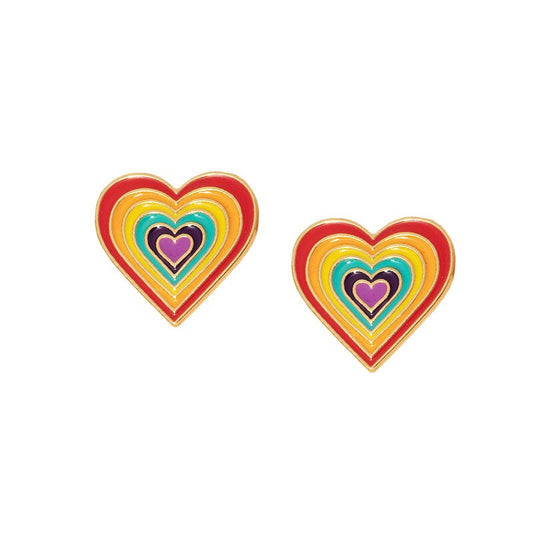 LGBT Rainbow Love Ear Studs Valentine's Day Gift.