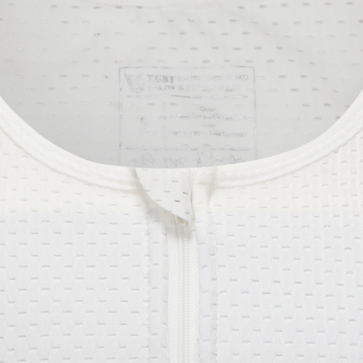REBORN II: Mesh Fabric Zipper Chest Binder (WHITE)