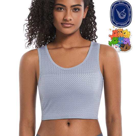 REBORN: Summer Pick Mesh Fabric Pullover Chest Binder (GREY)