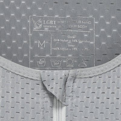 REBORN II: Mesh Fabric Zipper Chest Binder (Grey)