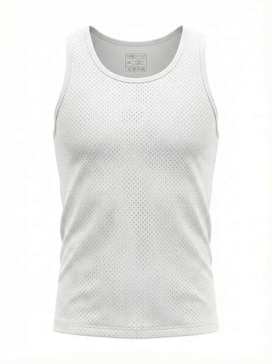 【YOLO II】MADE TO SWIM - Mesh Fabric Long Tank Binder (WHITE)