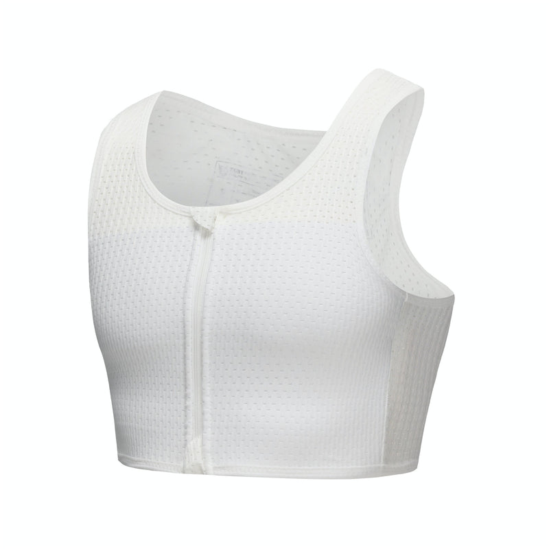 REBORN II: Mesh Fabric Zipper Chest Binder (WHITE)