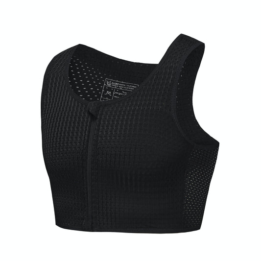 REBORN II: Mesh Fabric Zipper Chest Binder (BLACK)