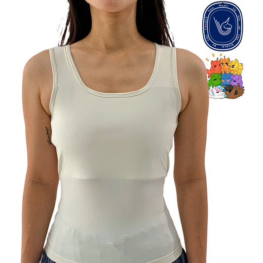YOLO - Long Tank Binder (WHITE)