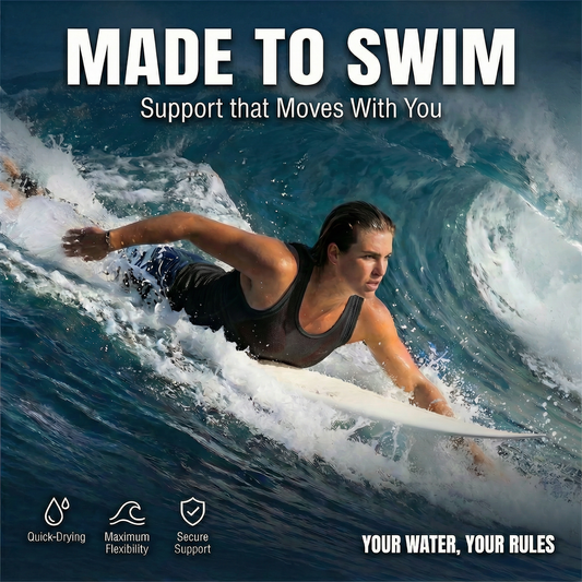 【YOLO II】MADE TO SWIM - Mesh Fabric Long Tank Binder (BLACK)