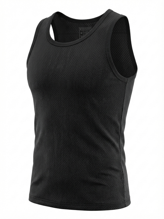 【YOLO II】MADE TO SWIM - Mesh Fabric Long Tank Binder (BLACK)