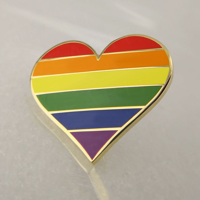 LGBT Rainbow Pride Brooch Metal Pin Of Stylish Types Valentine&