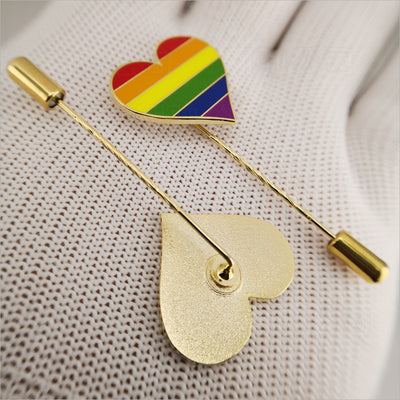 LGBT Rainbow Pride Brooch Metal Pin Of Stylish Types Valentine's Day Gift