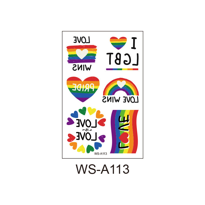 LGBT Unicorns Pride Day Rainbow Pride Gradient Tattoo Sticker