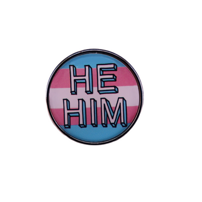 LGBT Pride Parade Transgender Pride Pronouns Pin HE/HIM Brooch Come Out Pin