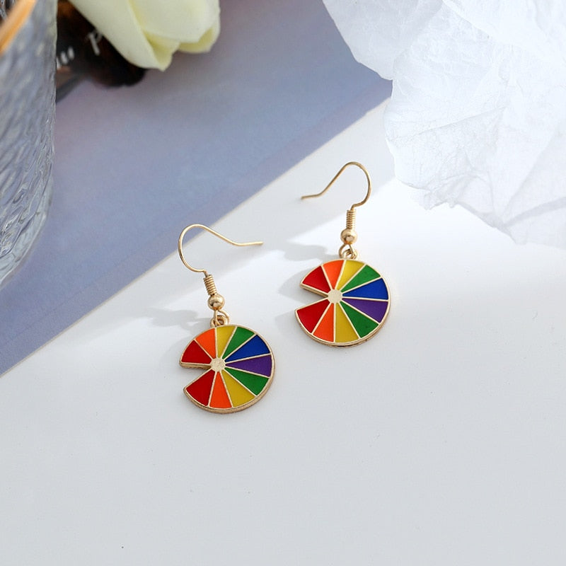 LGBT Rainbow Pride Earrings Valentine&