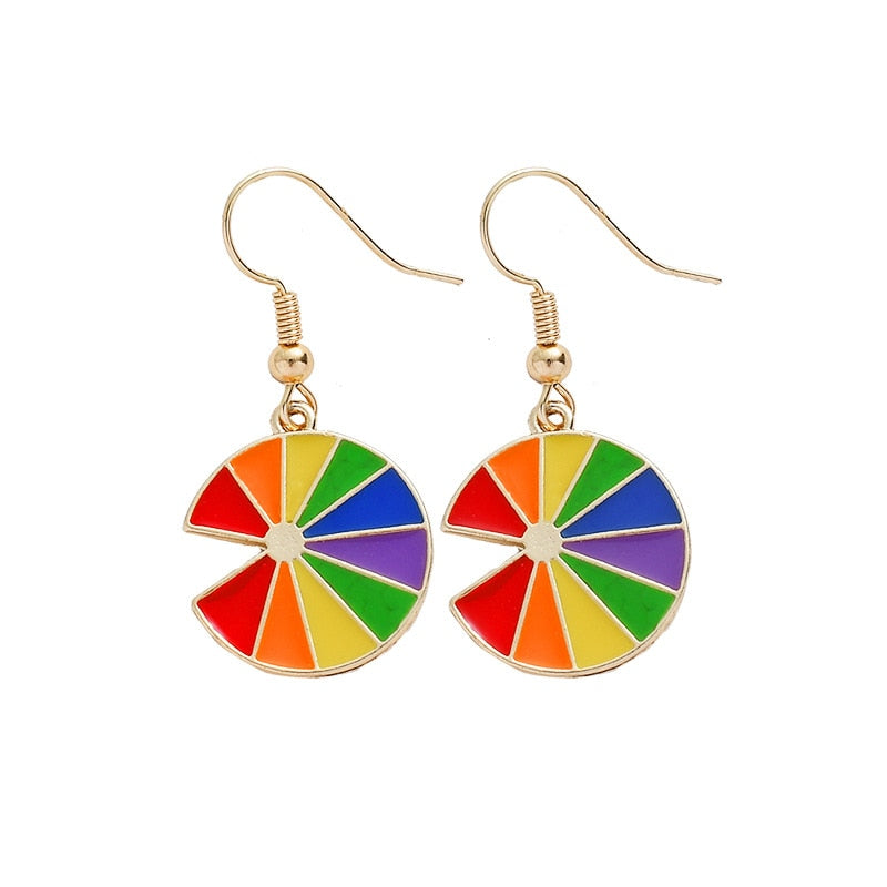 LGBT Rainbow Pride Earrings Valentine&