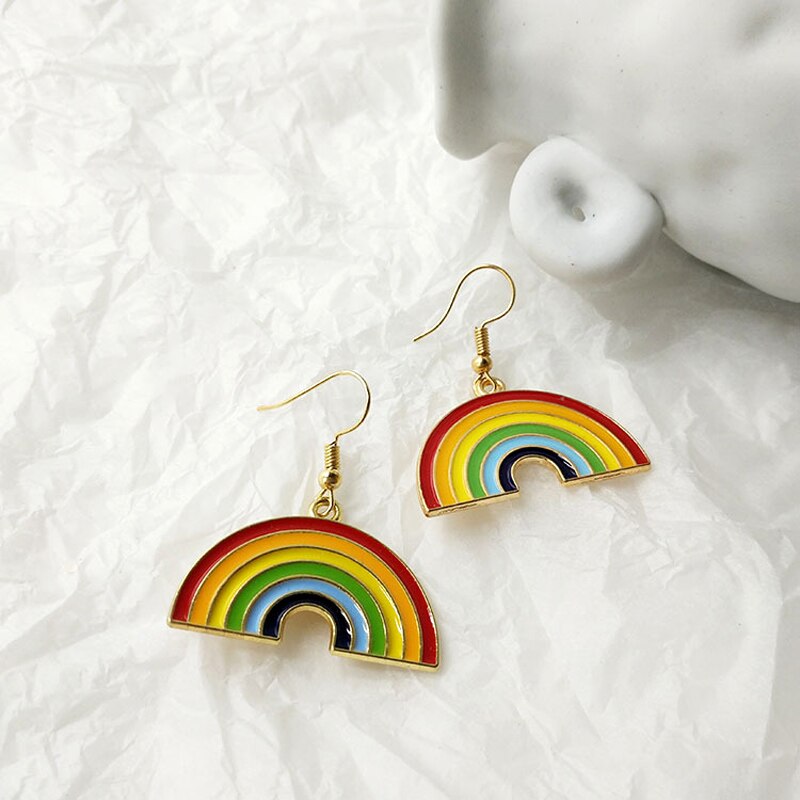 LGBT Rainbow Drop Earrings Valentine&