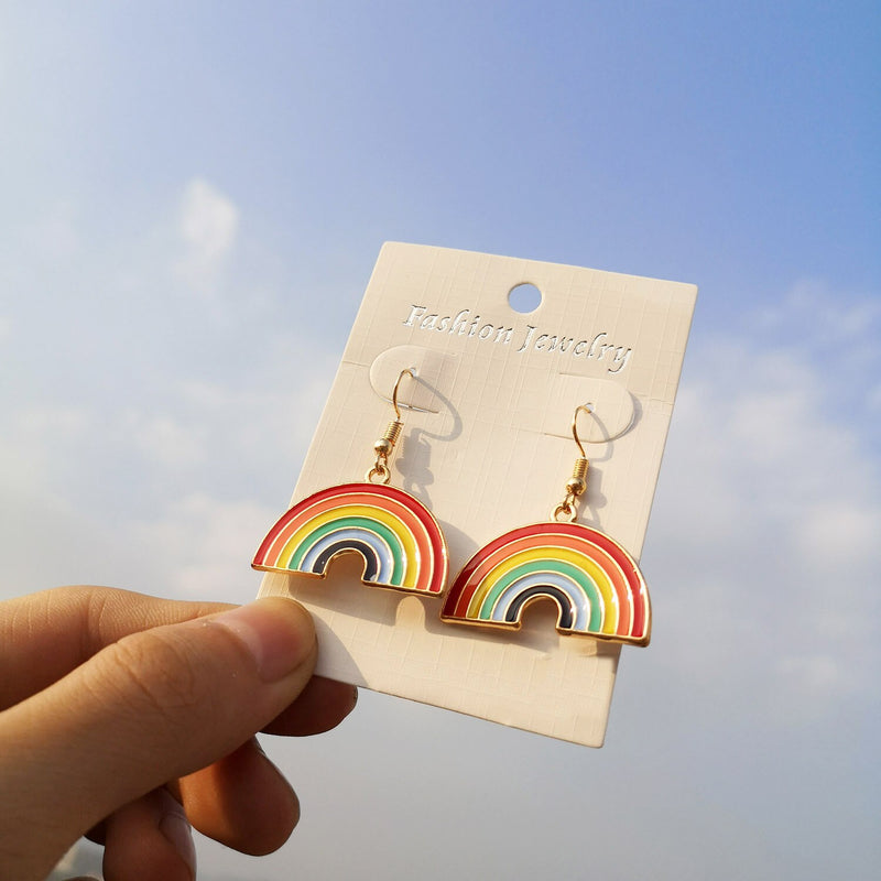 LGBT Rainbow Drop Earrings Valentine&