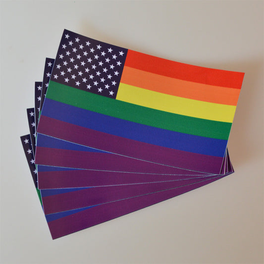 LGBT Unicorns 6.5*11.5 CM American Pride Flag Car Sticker