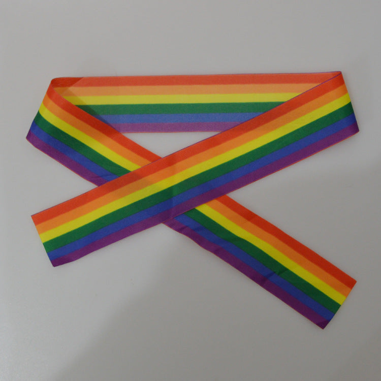 LGBT Rainbow Striped Headband Strap