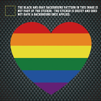LGBT Unicorns Rainbow Heart Shape Car Sticker