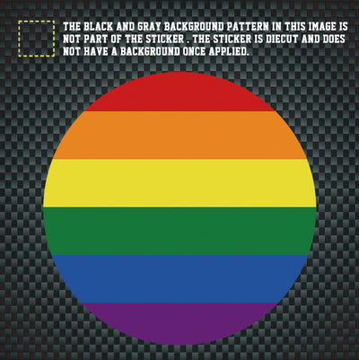 LGBT Unicorns Rainbow Pride Round Car Sticker