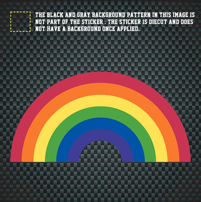 LGBT Unicorns Rainbow Shape Car Sticker