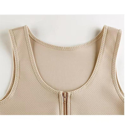 Summer Pick Breathable Elastic Soft Chest Binder with Zipper