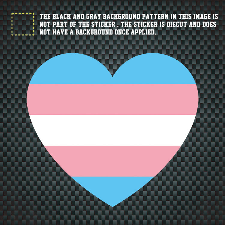LGBT Unicorns Rainbow Pride Transgender Heart Shape Car Sticker