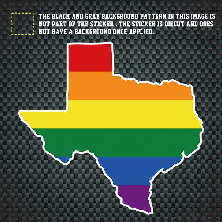 LGBT Unicorns Rainbow Pride Texas Car Sticker