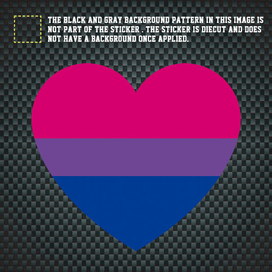 LGBT Unicorns Rainbow Pride Bisexual Heart Shape Car Sticker