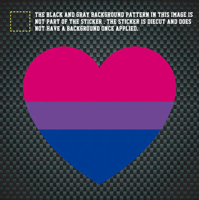 LGBT Unicorns Rainbow Pride Bisexual Heart Shape Car Sticker
