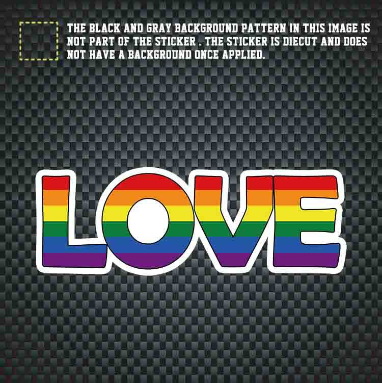 LGBT Unicorns Rainbow Pride LOVE Letter Car Sticker