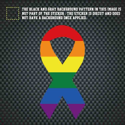 LGBT Unicorns Rainbow Ribbon Sticker/ Decal