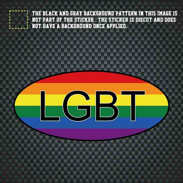 LGBT Unicorns 6.8*15CM Rainbow Pride Oval Car Sticker
