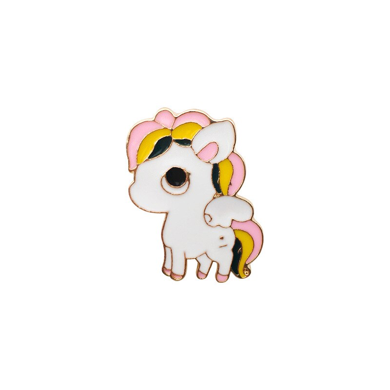 Cartoon Cute Unicorn Pansexual Non-binary Bisexual Pin Jewelry Metal Accessories Brooch
