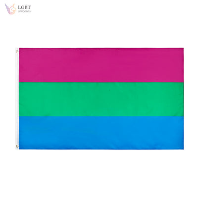 LGBT Unicorns Polysexual Pride Flag 3x5 Ft