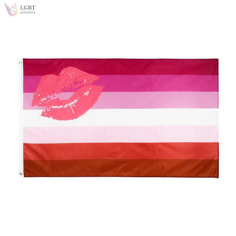 LGBT Unicorns Lipstick Lesbian Pride Flag 5 x 3 Ft