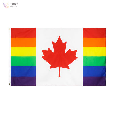 LGBT Unicorns Canadian Pride Flag 3x5 Ft