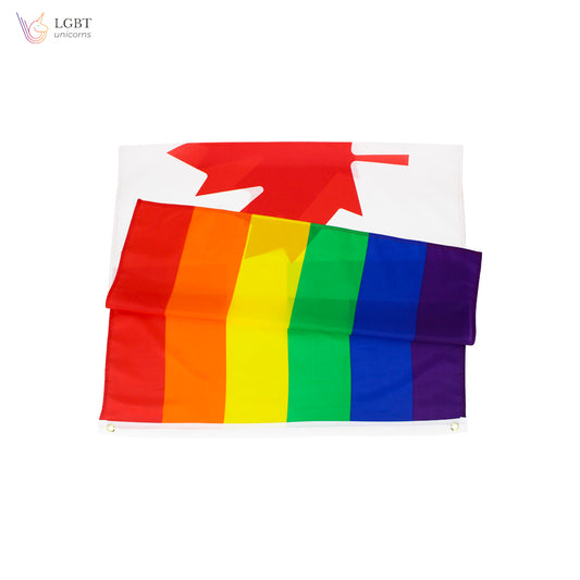 LGBT Unicorns Canadian Pride Flag 3x5 Ft