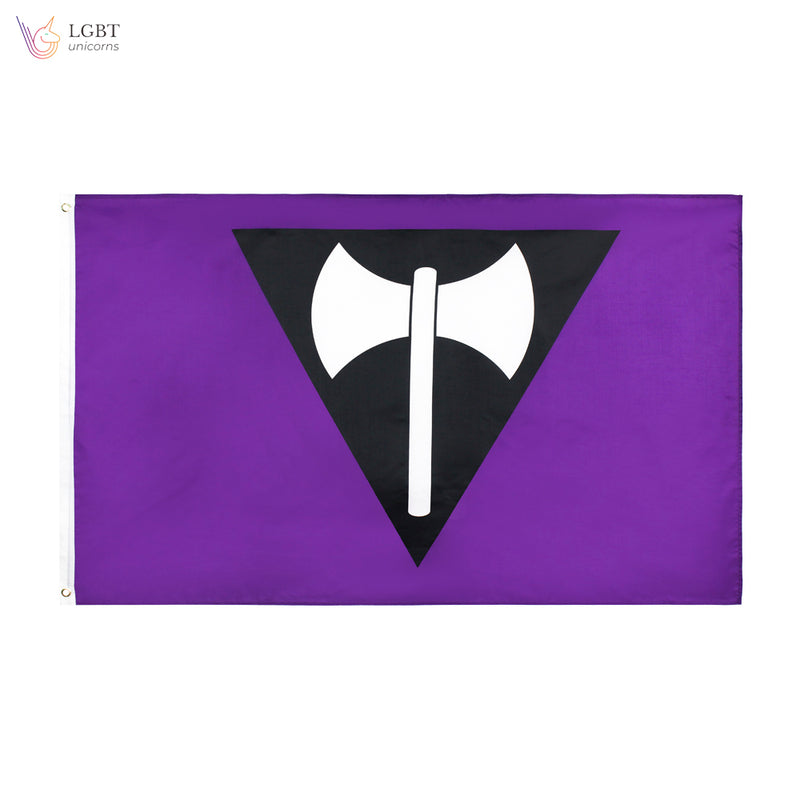 LGBT Unicorns Labrys Lesbian Flag 3x5 Ft