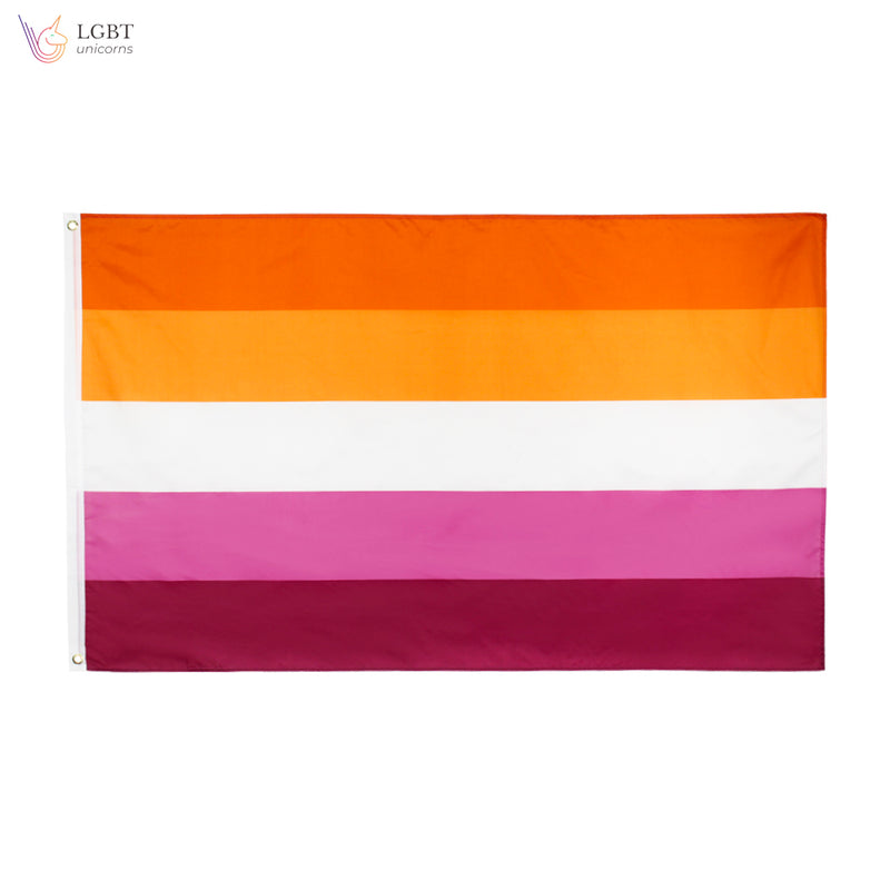 LGBT Unicorns Five Stripes Lesbian Pride Flag 3x5 Ft