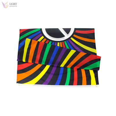 LGBT Unicorns Rainbow Peace Flag 3x5 Ft