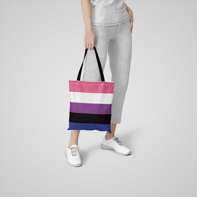 LGBT Rainbow Pride Flag Shopper Tote Bag Eco-friendly Enlarged Canvas Shoulder Bag With Zippers