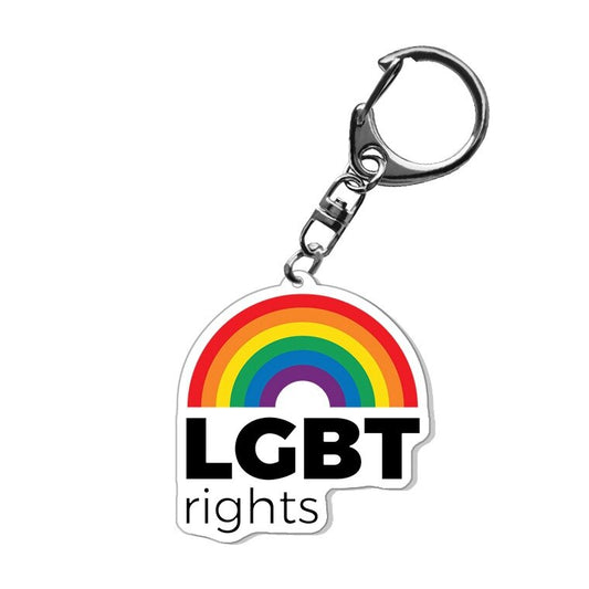 LGBT Rainbow Flag Shape Keychain Holiday Gifts