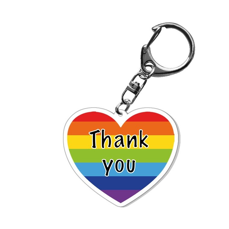 LGBT Rainbow Flag Shape Keychain Holiday Gifts